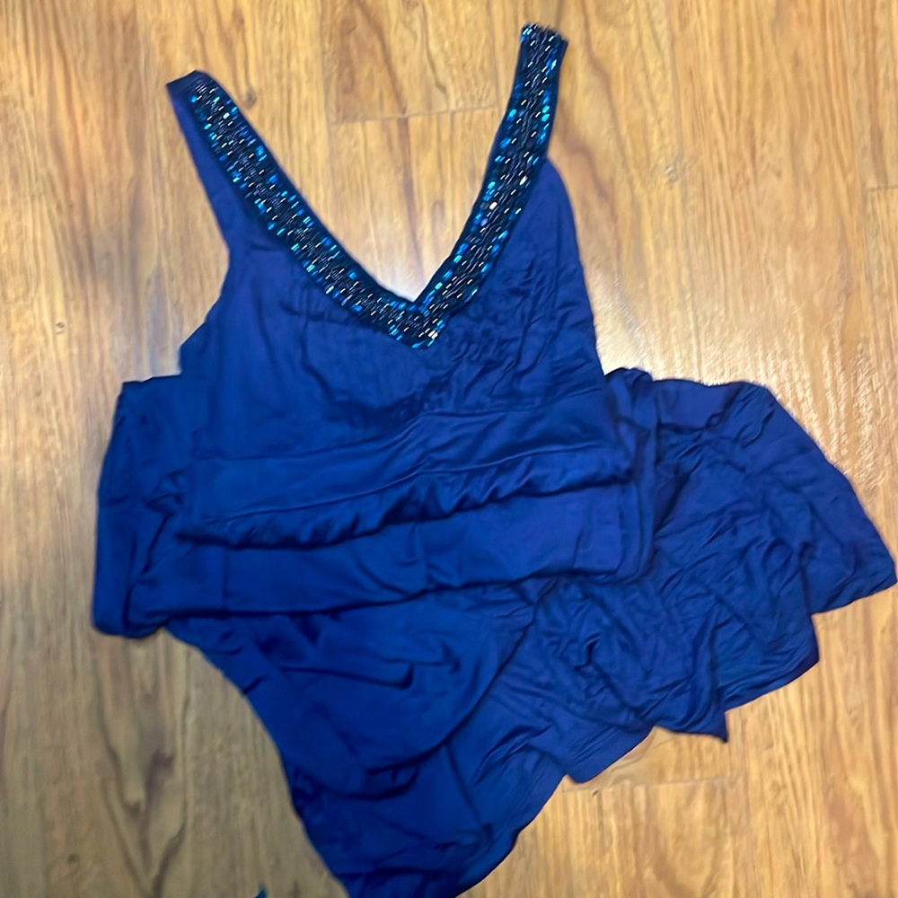 Full length blue dress 👗